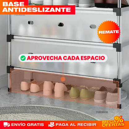 Zapatero de 5 Pisos en Acrílico – Hasta 15 Pares Ordenados Sin Ocupar Espacio
